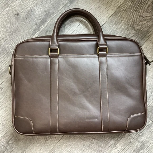 Luxorro Full Grain Genuine Leather Laptop Bag NWT